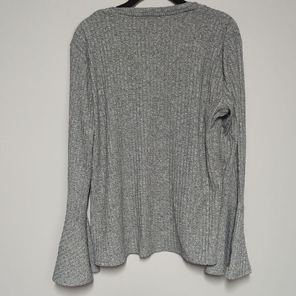 Philosophy Gray Ribbed Open Front Cardigan - Picture 5 of 7